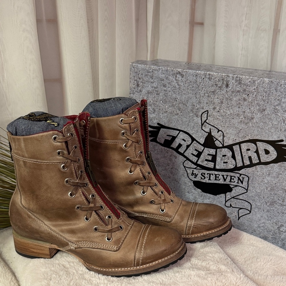 Freebird by Steven Liverpool Taupe Leather Boots